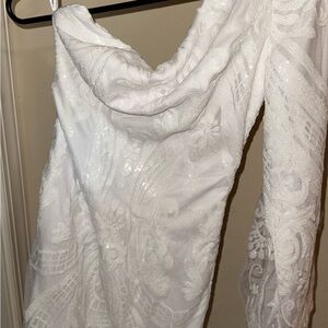 Elegant White Lace Dress